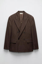 Antioch Kahve Modal Karışımlı Relaxed Fit Erkek Blazer Ceket