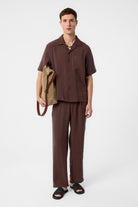 Antioch-Antioch Kahve Modal Kumaş Erkek Gömlek-Gömlek-2-Milagron.com