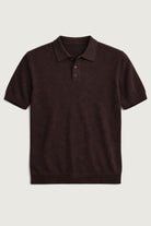Antioch Kahve Örgü Dokulu Polo Yaka Erkek T-Shirt