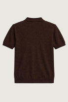 Antioch Kahve Örgü Dokulu Polo Yaka Erkek T-Shirt