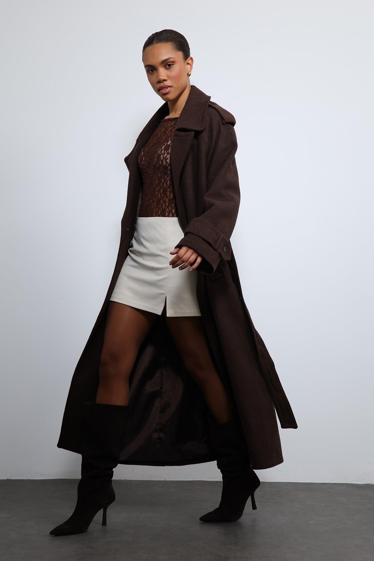 Antioch-Kahve Oversize Kemerli Kaban-Kaban-2-Milagron.com