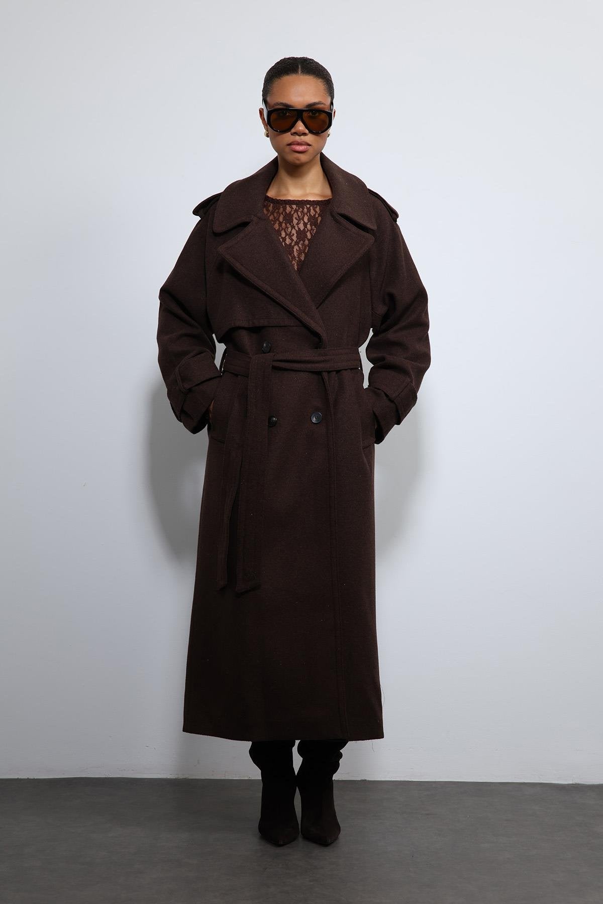 Antioch-Kahve Oversize Kemerli Kaban-Kaban-3-Milagron.com