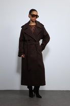 Antioch-Kahve Oversize Kemerli Kaban-Kaban-4-Milagron.com