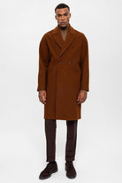 Antioch-Kahve Oversize Kruvaze Erkek Kaban-Kaban-3-Milagron.com