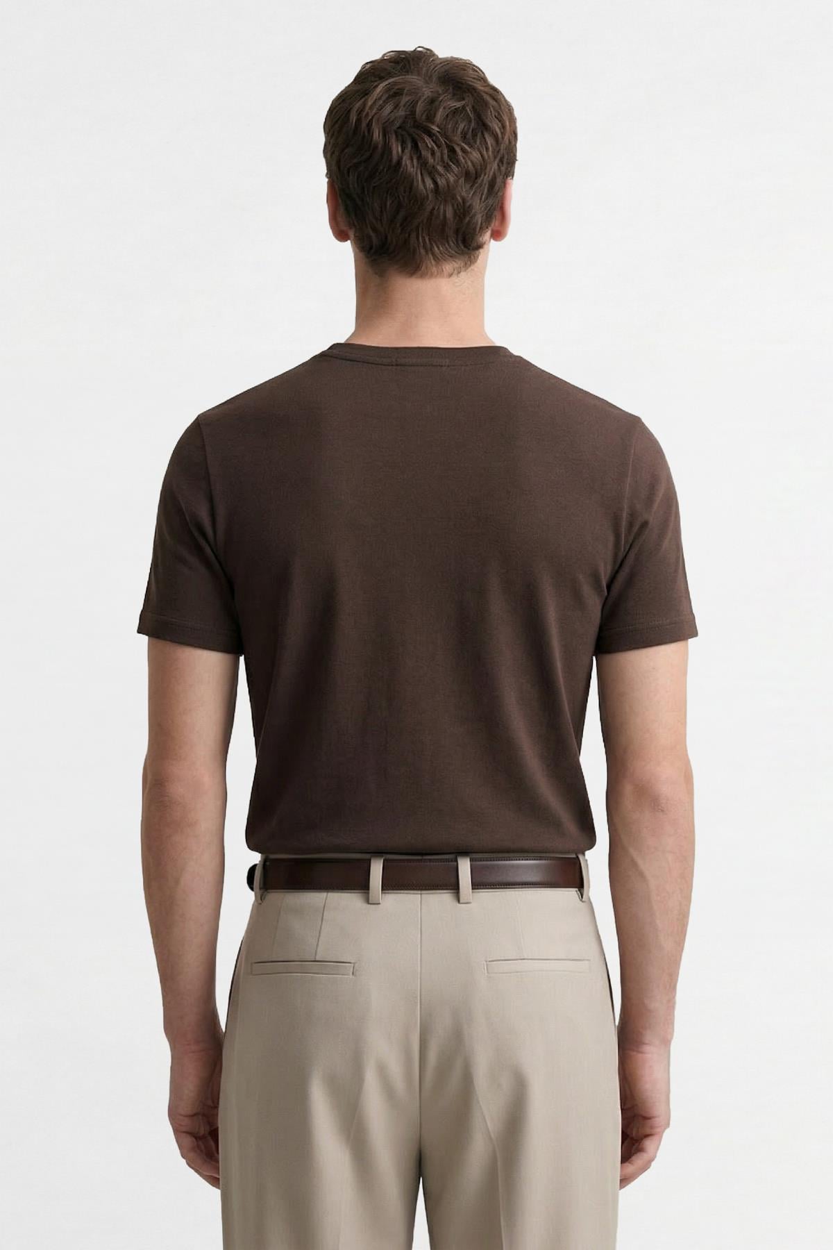 Antioch Kahve Pamuklu Erkek T-Shirt