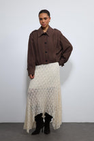 Antioch-Kahve Pile Detaylı Dik Yaka Mont-Mont-1-Milagron.com