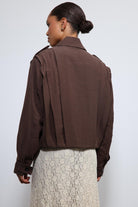 Antioch-Kahve Pile Detaylı Dik Yaka Mont-Mont-7-Milagron.com