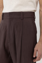 Antioch-Kahve Pileli Baggy Fit Erkek Pantolon-Kumaş Pantolon-6-Milagron.com