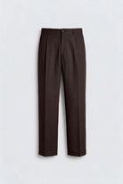 Antioch Kahve Pileli Relaxed Fit Erkek Pantolon