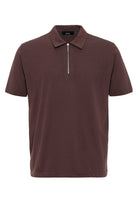 Antioch-Kahve Polo Yaka Fermuarlı Erkek T Shirt-T-Shirts-6-Milagron.com