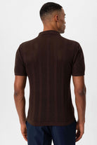 Antioch-Kahve Polo Yaka Fermuarlı Örme Erkek T Shirt-T-Shirts-6-Milagron.com