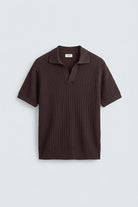 Antioch Kahve Premium Dokulu Erkek Triko T-Shirt
