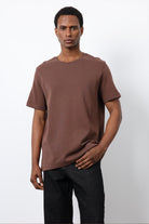 Antioch-Kahve Regular Fit Basic Erkek T Shirt-T-Shirt-2-Milagron.com