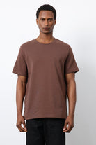 Antioch-Kahve Regular Fit Basic Erkek T Shirt-T-Shirt-3-Milagron.com