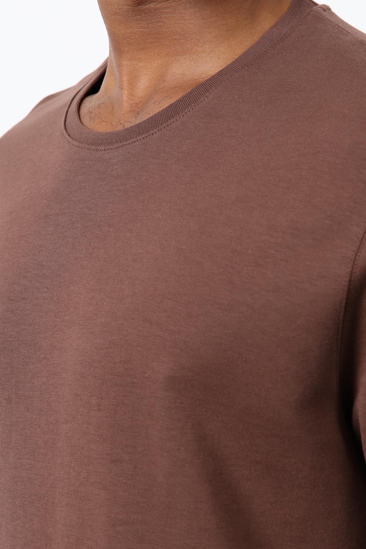 Antioch-Kahve Regular Fit Basic Erkek T Shirt-T-Shirt-5-Milagron.com