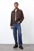 Antioch-Kahve Regular Fit Dokulu Erkek Mont-Mont-2-Milagron.com