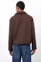 Antioch-Kahve Regular Fit Dokulu Erkek Mont-Mont-7-Milagron.com