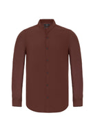 Antioch-Kahve Regular Fit Hakim Yaka Erkek Gömlek-Gömlek-5-Milagron.com