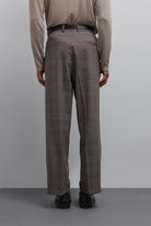 Antioch-Kahve Relax Fit Ekoseli Erkek Pantolon-Kumaş Pantolon-5-Milagron.com