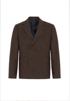 Antioch Kahve Relax Fit Keten Karışımlı Erkek Blazer Ceket
