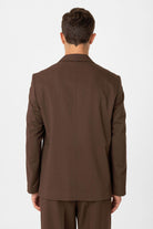 Antioch-Kahve Relax Fit Kruvaze Kapama Erkek Teknik Blazer Ceket-Ceket-5-Milagron.com