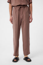 Antioch-Kahve Relaxed Erkek Jogger Pantolon-Kumaş Pantolon-1-Milagron.com