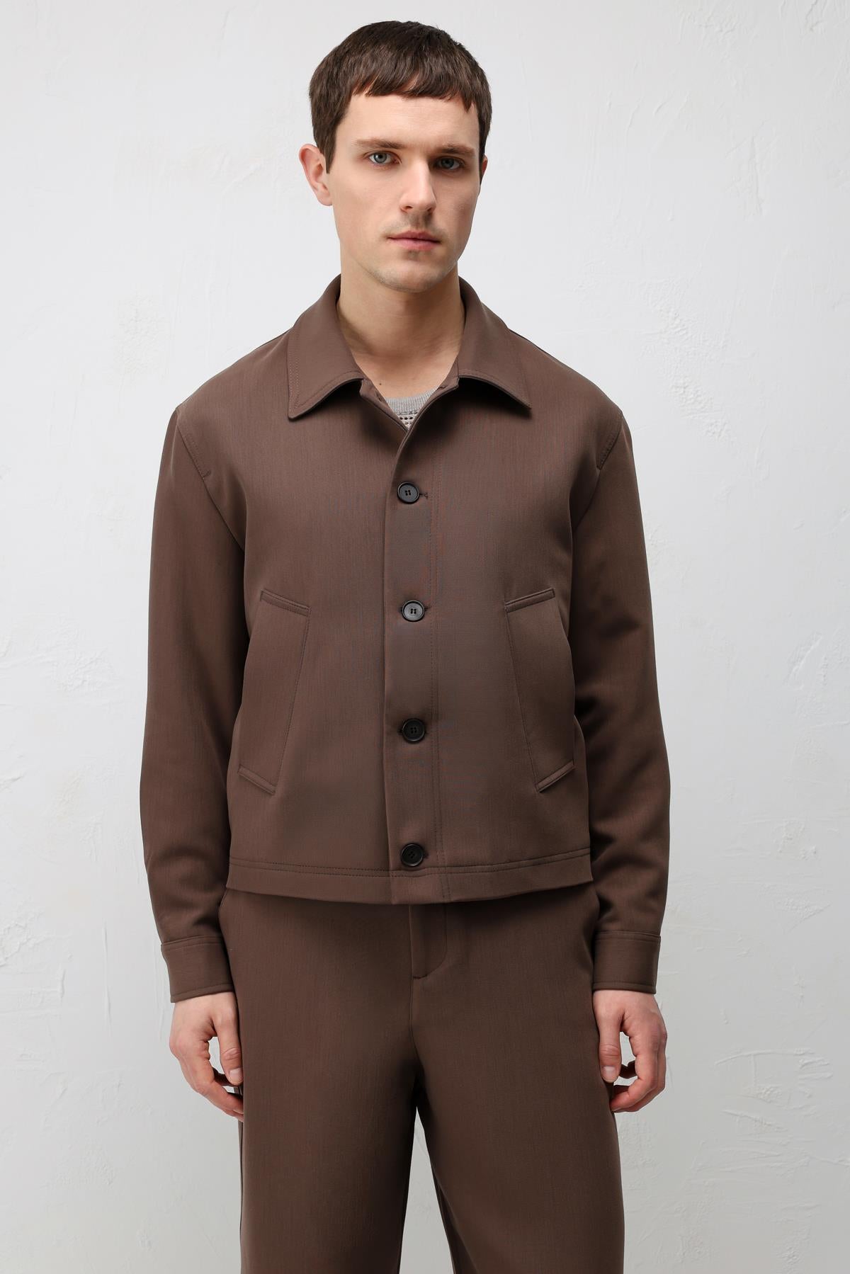 Antioch Kahve Relaxed Fit Baharlık Erkek Mont