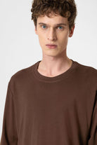 Antioch-Kahve Relaxed Fit Basic Erkek T Shirt-T-Shirts-4-Milagron.com