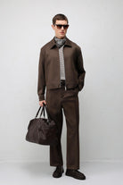 Antioch Kahve Relaxed Fit Fermuarlı Erkek Mont
