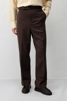 Antioch Kahve Relaxed Fit Kemerli Erkek Pantolon