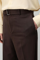 Antioch Kahve Relaxed Fit Kemerli Erkek Pantolon