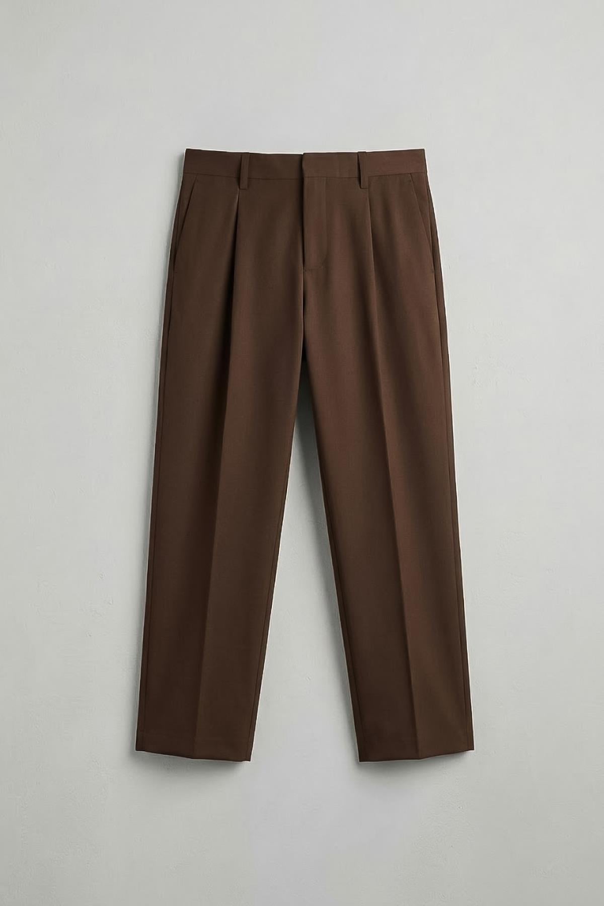 Antioch Kahve Relaxed Fit Pileli Erkek Pantolon