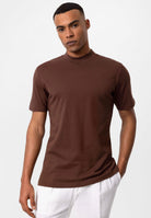 Antioch-Kahve Slim Fit Basic T Shirt-T-Shirts-1-Milagron.com