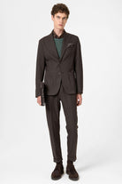 Antioch-Kahve Slim Fit Çizgili Erkek Blazer Ceket-Ceket-3-Milagron.com