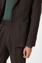 Antioch-Kahve Slim Fit Çizgili Erkek Blazer Ceket-Ceket-6-Milagron.com
