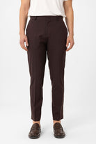 Antioch-Kahve Slim Fit Comfort Erkek Pantolon-Kumaş Pantolon-1-Milagron.com