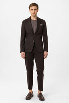 Antioch-Kahve Slim Fit Comfort Erkek Takım-Takım Elbise-1-Milagron.com