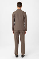 Antioch-Kahve Slim Fit Klasik Erkek Takım-Takım Elbise-6-Milagron.com