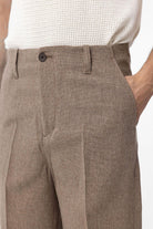 Antioch-Kahve Straight Fit Erkek Pantolon-Kumaş Pantolon-4-Milagron.com