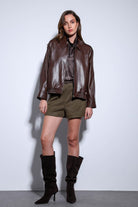 Antioch-Antioch Kahve Suni Deri Bomber Ceket-Ceket-4-Milagron.com