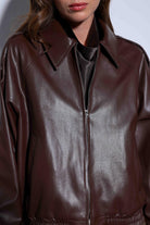 Antioch-Antioch Kahve Suni Deri Bomber Ceket-Ceket-7-Milagron.com