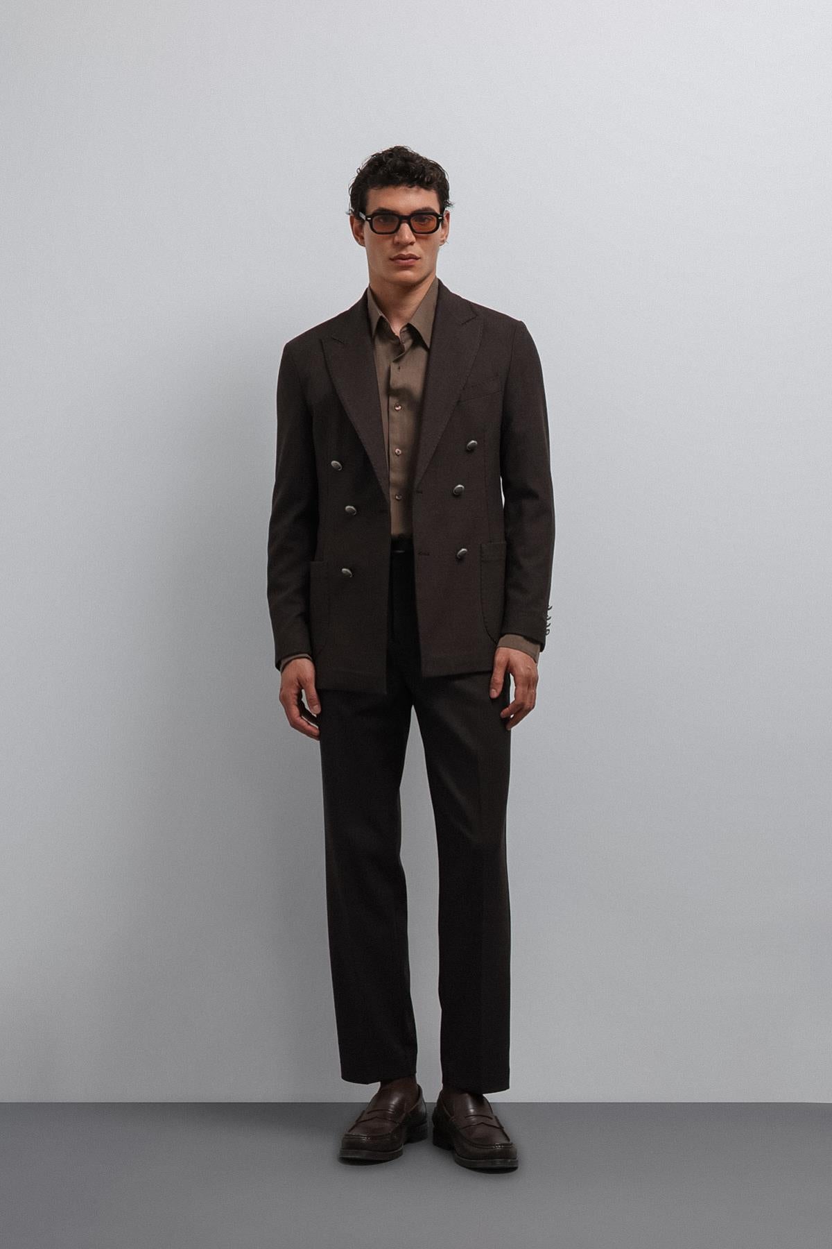 Antioch Kahve Tapered Fit Erkek Pantolon