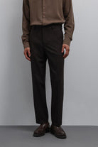 Antioch-Kahve Tapered Fit Erkek Pantolon-Kumaş Pantolon-2-Milagron.com