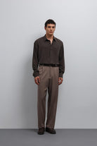 Antioch-Kahve Teknik Regular Fit Erkek Gömlek-Gömlek-2-Milagron.com