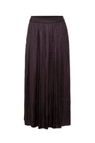 Antioch-Kahve Uzun Dökümlü Pilili Kadın Etek-Etek-5-Milagron.com