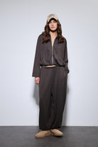 Antioch-Kahve Volümlü Ceket Ve Paça Lastikli Eşofman Takım-Takım-2-Milagron.com