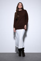 Antioch-Antioch Kahve Yırtmaç Detaylı Kadın Kazak-Kazak-2-Milagron.com