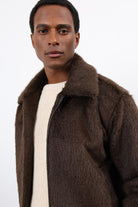 Antioch-Kahve Yumuşak Dokulu Erkek Mont-Mont-5-Milagron.com