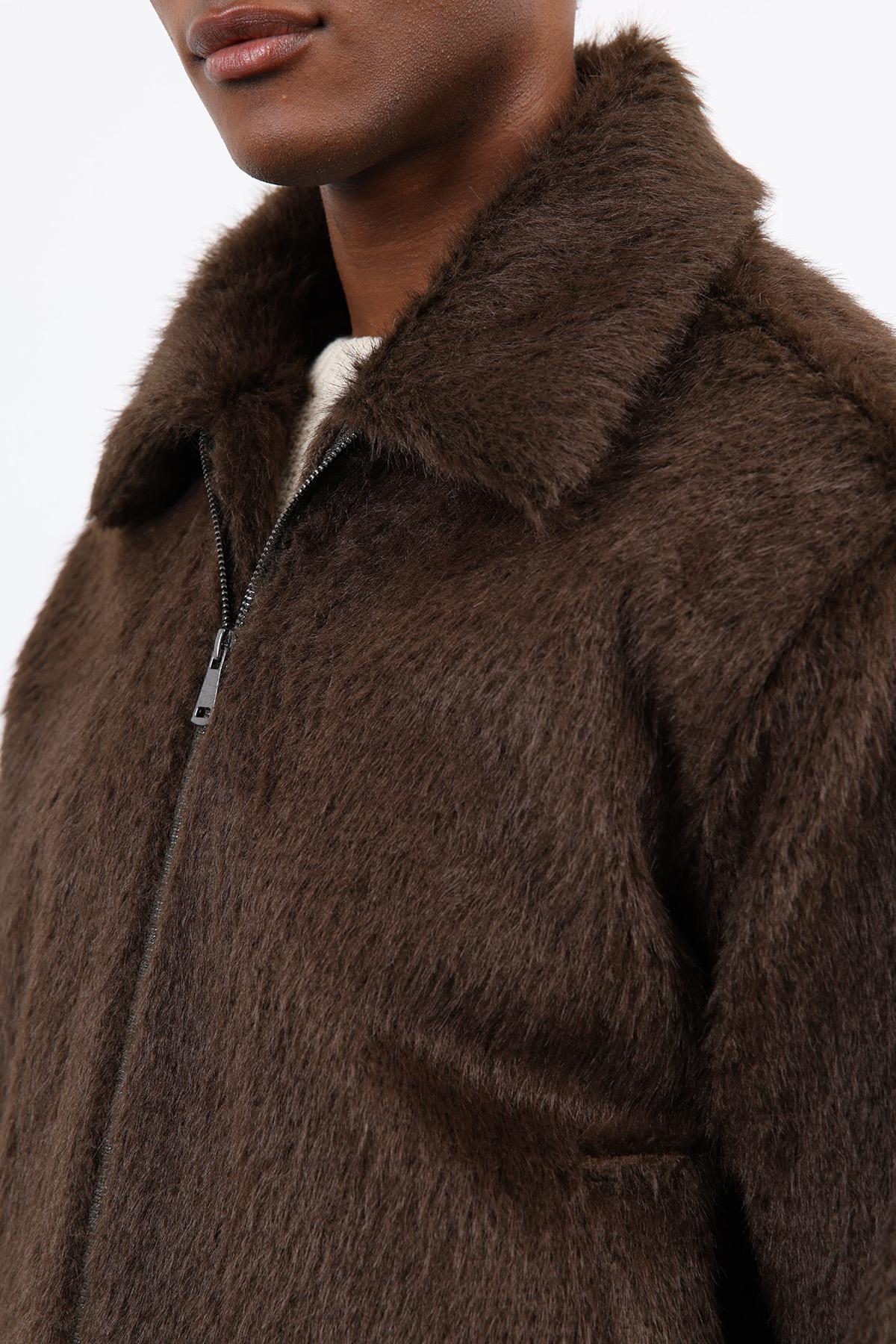 Antioch-Kahve Yumuşak Dokulu Erkek Mont-Mont-6-Milagron.com