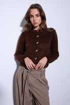 Antioch-Antioch Kahve Yumuşak Dokulu Kadın Hırka-Hırka-1-Milagron.com